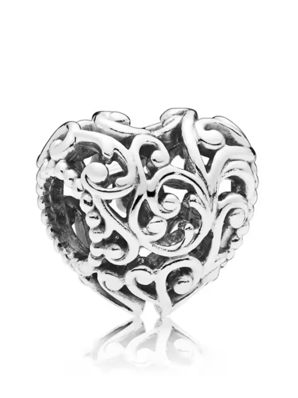 Sterling Silver Royal Heart Charm Bracelet